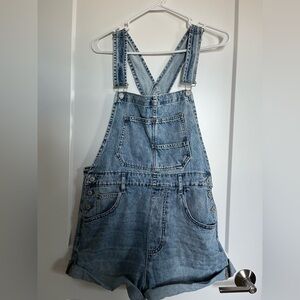 We The Free Light Blue Denim Ziggy Shortalls